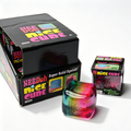 Nee Doh Nice Cube Rainbow squishy toy with multicolor swirl and packaging